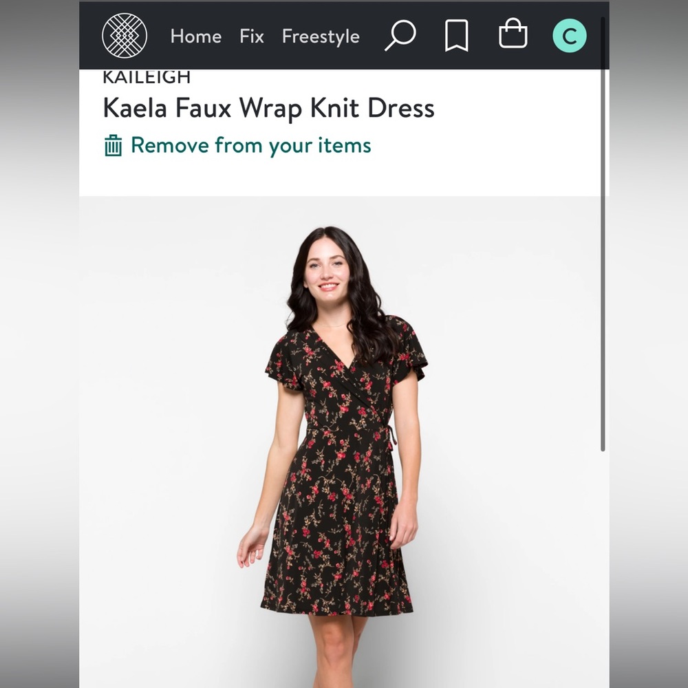 Kaileigh kaela faux wrap dress